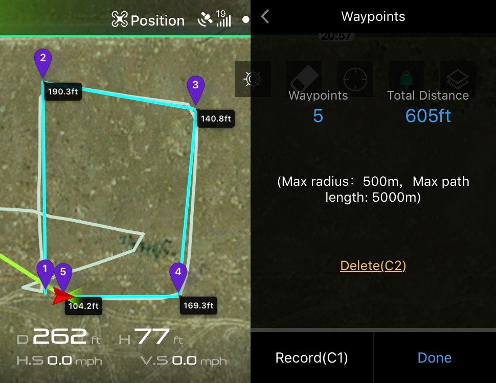 Waypoint on sale mavic pro