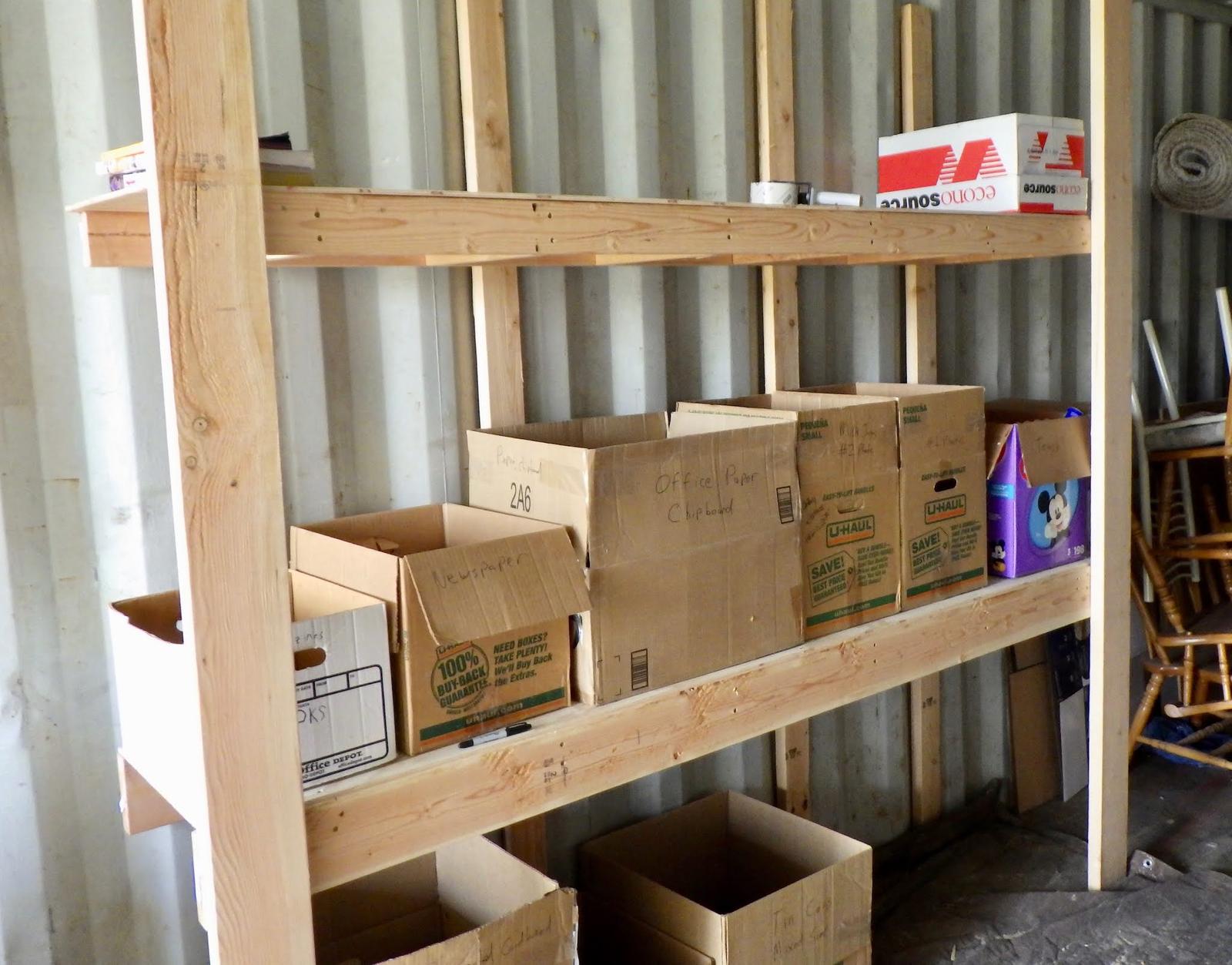 Container Shelving (2x)  Shipping Container Lock Box