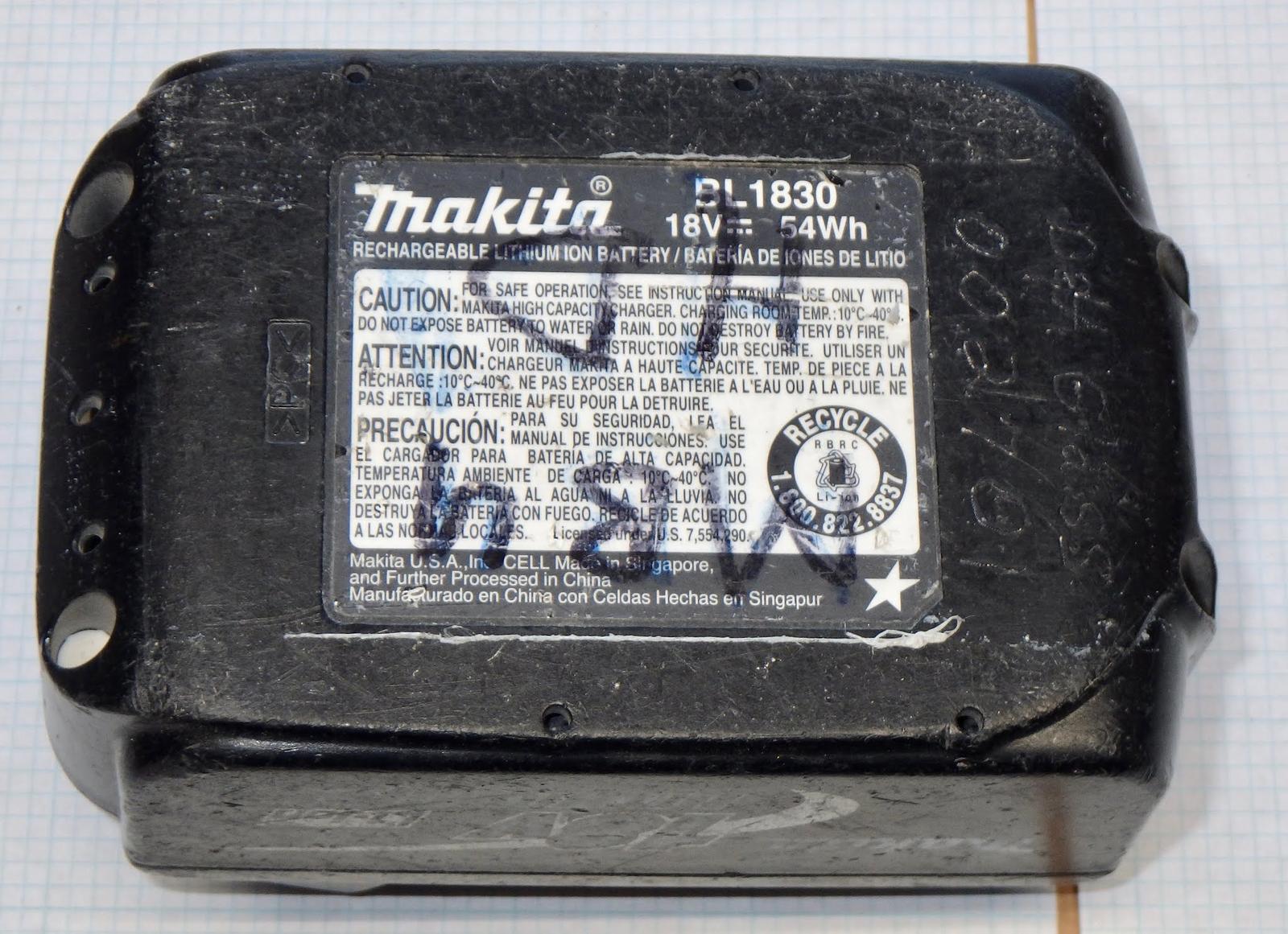 Makita and Rayovac Battery Pack Teardowns