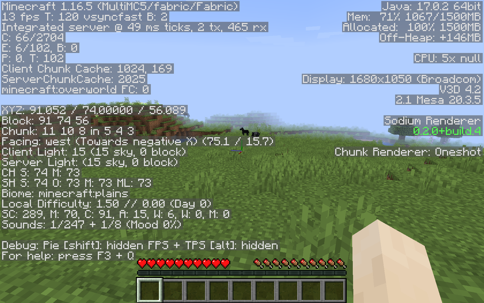 Minecraft 1.18.2 Java Edition Client on RPi 4 Model B 