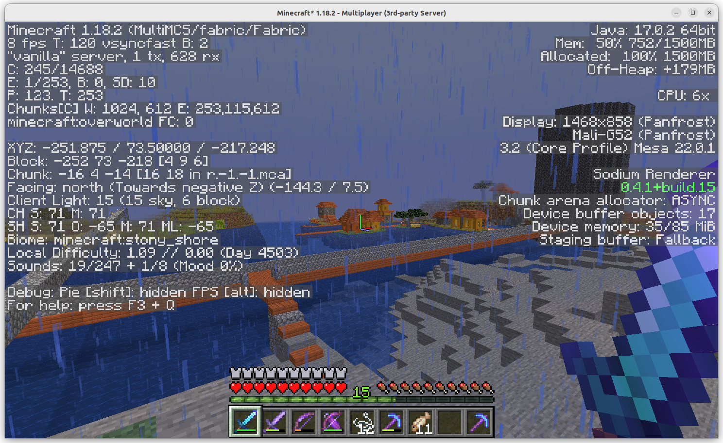 Minecraft 1.18.2 Java Edition Client on RPi 4 Model B 